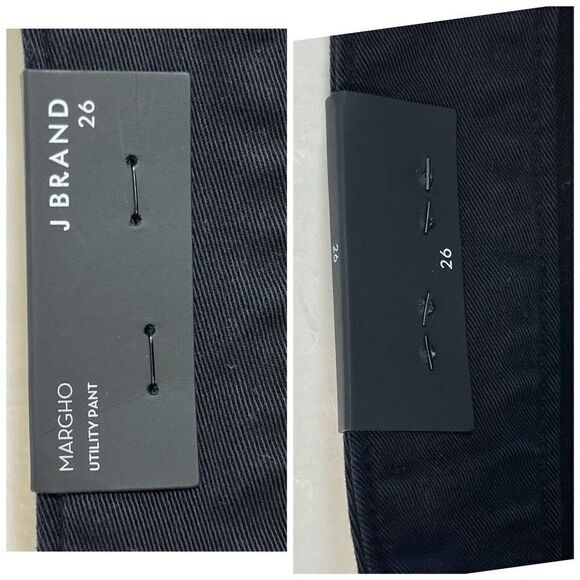 J Brand Womens Black High Rise Utility Cargo Pants Size 26 Margho Zip Ankle $248 - Picture 14 of 14